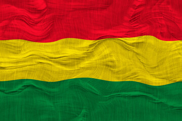 National flag of Bolivia. Background  with flag of Bolivia