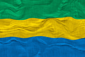 National flag of Gabon. Background  with flag  of Gabon