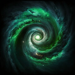 Abstract spiral galaxy, generative AI