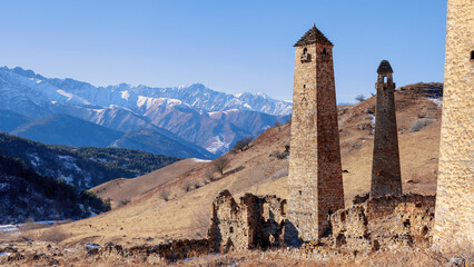 Niy is an ancient city-settlement in Ingushetia, Russia. 16th century - 569629721