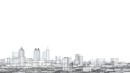 Naklejka premium Sketch of a city