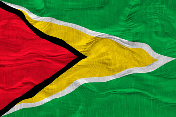 National flag of Guyana. Background  with flag  of Guyana.