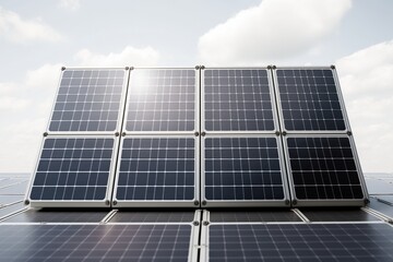 Solaranlage - Solarpanel Panel Photovoltaik Anlage - Generative AI