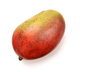 fresh mango, ripe mango fruit isolated on white background with space for text