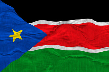 National flag of South Sudan. Background  with flag of South Sudan.
