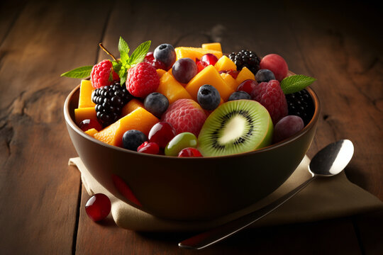 Chocolate bowl, chestnuts, nuts and fruits