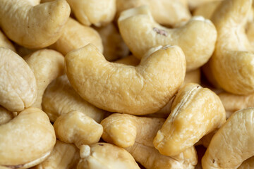 fresh cashew nuts on the table