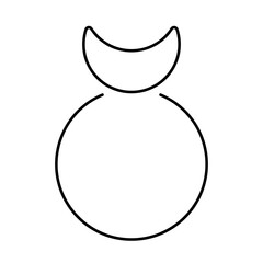 horned god icon on white background, vector illustration.