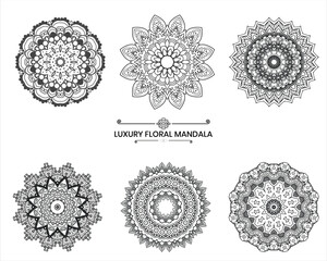 Decorative luxury  mandala design set