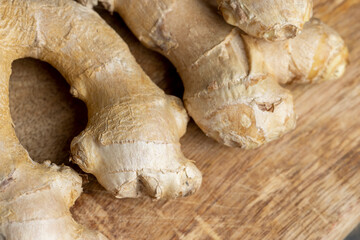 Ginger root which is used for cooking in Asia