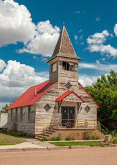 Fototapeta na wymiar Abandoned Church in an Iowa Small Town