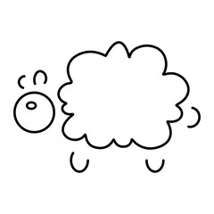 lamb icon on white background, vector illustration.