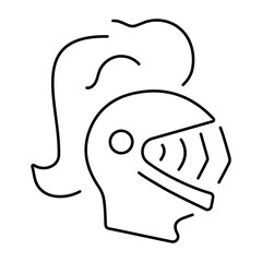 knight icon on white background, vector illustration.