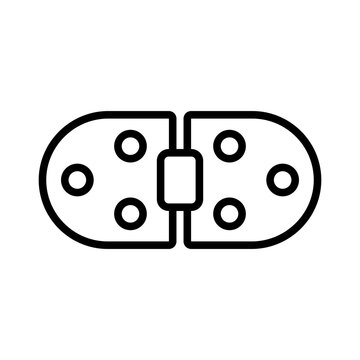recommend clip art: Secretarial furniture hinge icon. Black contour linear silhouette. Front side view. Editable strokes. Vector simple flat graphic illustration. Isolated object on a white background. Isolate.
