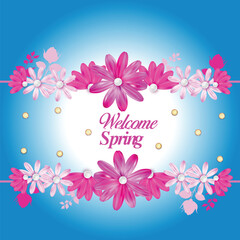 spring floral vector banner