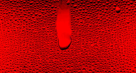 Ice cold glass fresh coca cola covered with water drops condensation Cold drink Drops of water cola...