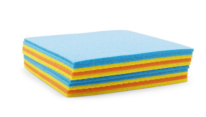 Blue microfiber duster on white background