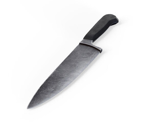 Steel Kitchen Chef Knife. 3d Rendering