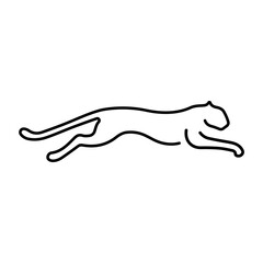 jaguar icon on white background, vector illustration.