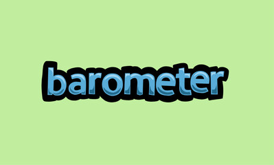 barometer writing vector design on a green background