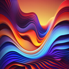 Psychic Waves visual effect, which includes calming gradients filled with vibrant colors