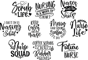Nurse SVG Bundle, Nurse Quotes SVG, Doctor Svg, Nurse Superhero, Nurse Svg Heart, Nurse Life, Stethoscope, Cut Files For Cricut, Silhouette