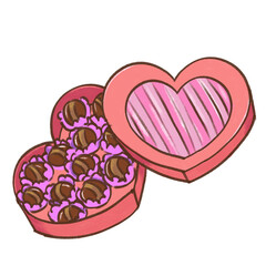 Caja para regalar de chocolates de san valentín 