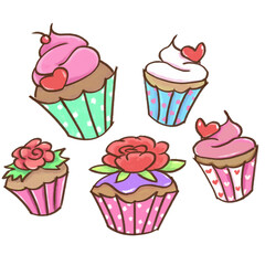 Cupcakes decorados para san valentín