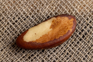 High-quality Brazil nuts peeled from the shell on the table
