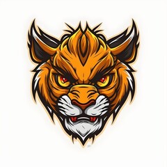 Obraz na płótnie Canvas Tiger mascot gaming logo made with Generative AI 