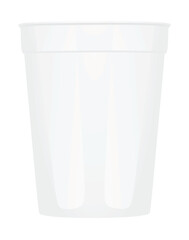 Cardboard or plastic coffee cup. vector illustration