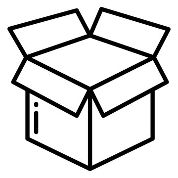 Outline Open box icon