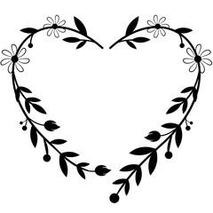 Heart Valentine Frame, heart frame SVG	
