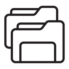 folder line icon