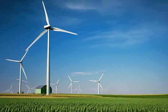 Wind turbines_in the farmland