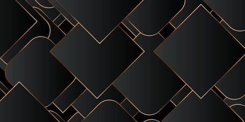 Abstract luxury black metal grid background, black geometrical vector background with lines, modern and seamless geometric background with squares and lines,