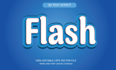Flash  3d text effect, typography design