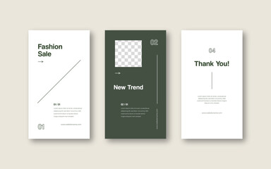 Minimalist social media story template	