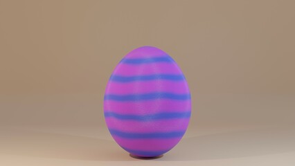 Osterei lila blau gestreift