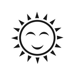 Vector illustration, sun and sun rays icon.