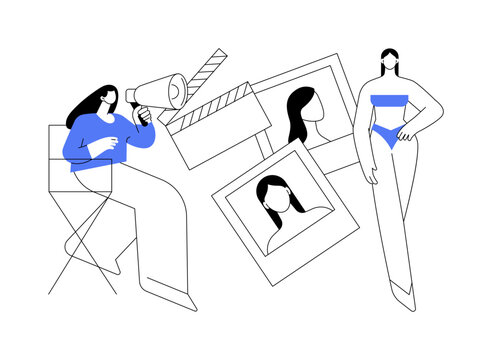 Casting call abstract concept vector illustration.