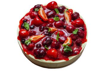 red fruit cake