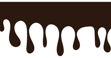 Chocolate drops background. Vector illustration.