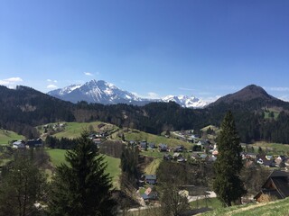 Fototapeta na wymiar Picturesque mountain landscape at Nationalpark Gesäuse in Styria, Austria