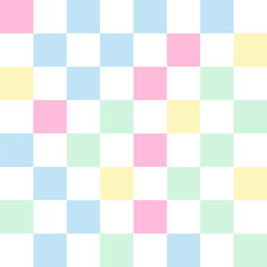 Colorful pastel checkerboard pattern background.