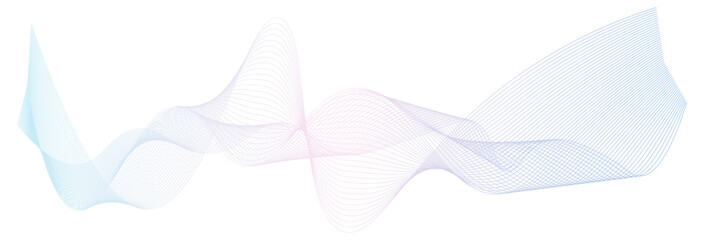 Blue and pink pastel wave background. Vector illustration.