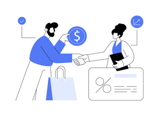 Personalized selling abstract concept vector illustration.