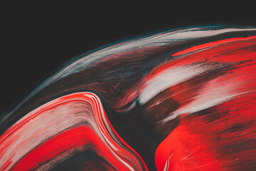 Abstract Red Black White Fluid Texture Background