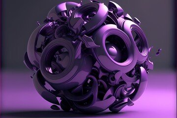 Abstract Background 3D Illustration Design. Generative AI