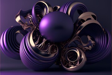 Abstract Background 3D Illustration Design. Generative AI